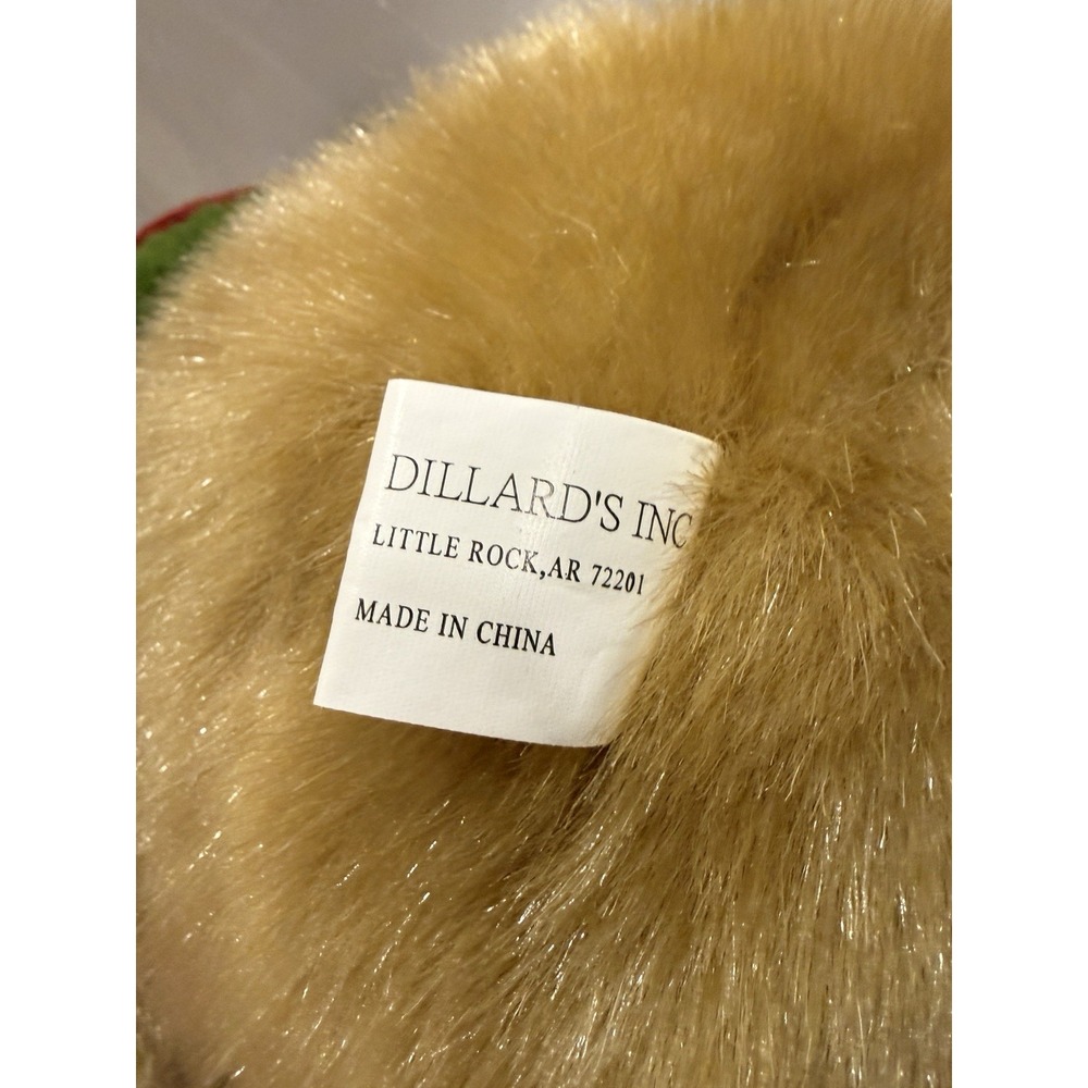 Dillards Christmas Teddy Bear Plush Toy 18 inch Plush w/ Scarf Vintage 2003 NWT - Picture 11 of 15
